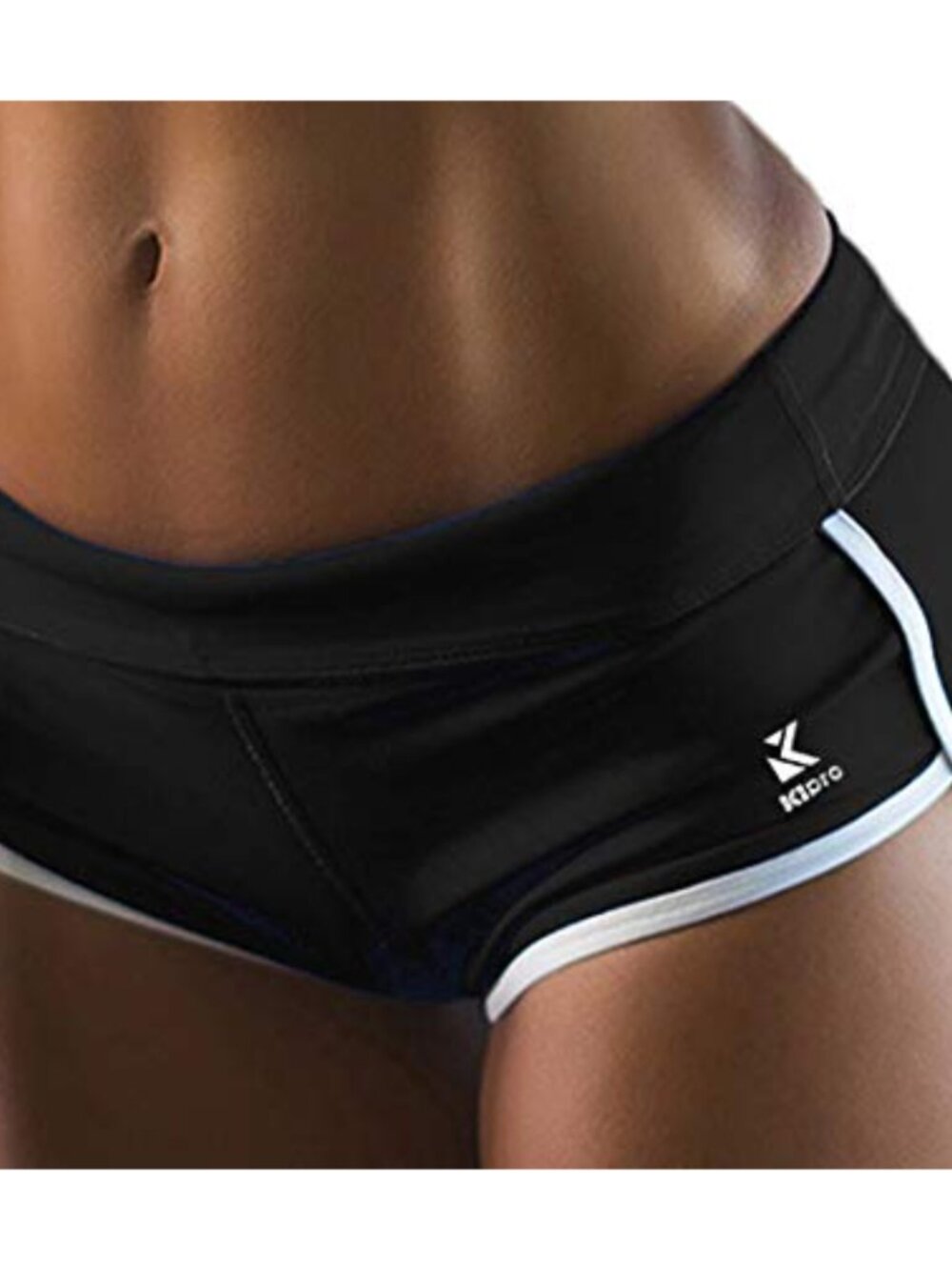 Women's High Rise Fold Over Yoga Booty Shorts Athletic Running Gym Stretch